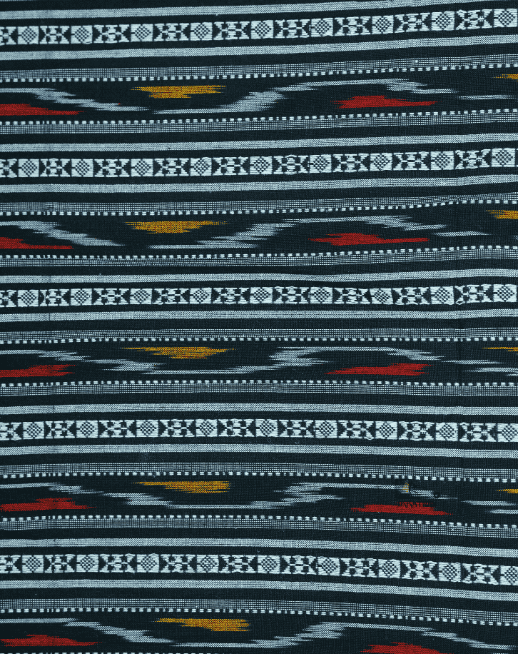 Charcoal Multi Ikkat Stripe