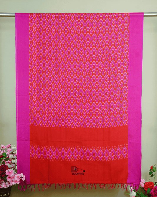Pink Zigzag Dupatta