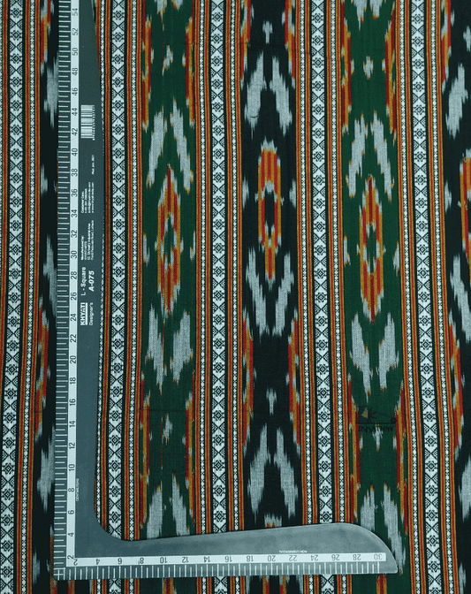 Forest Green Ikkat Stripe