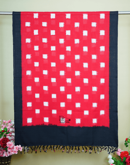 Red Check Dupatta