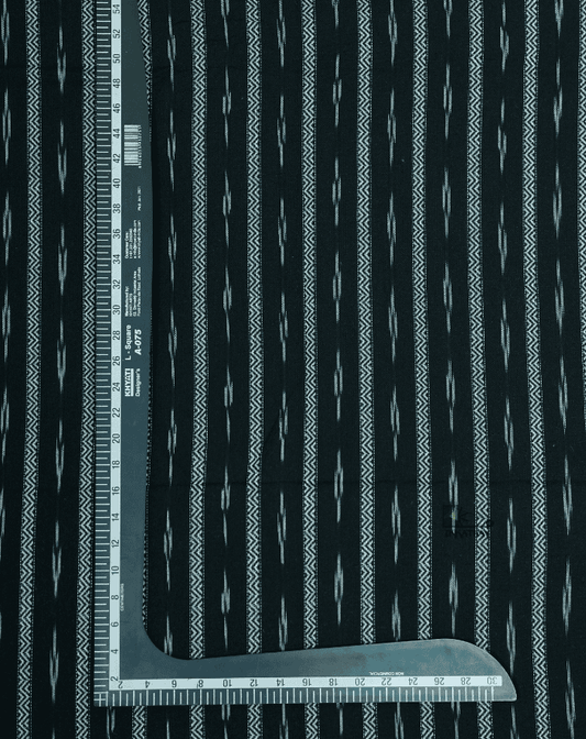 Black Ikkat Stripe