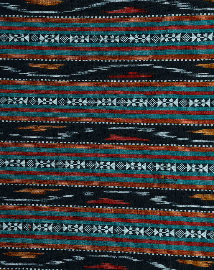 Charcoal Multi Ikkat Stripe