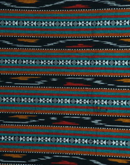 Charcoal Multi Ikkat Stripe