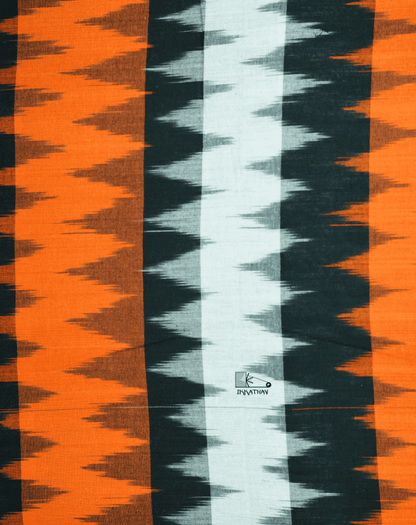 Orange Black White Zigzag