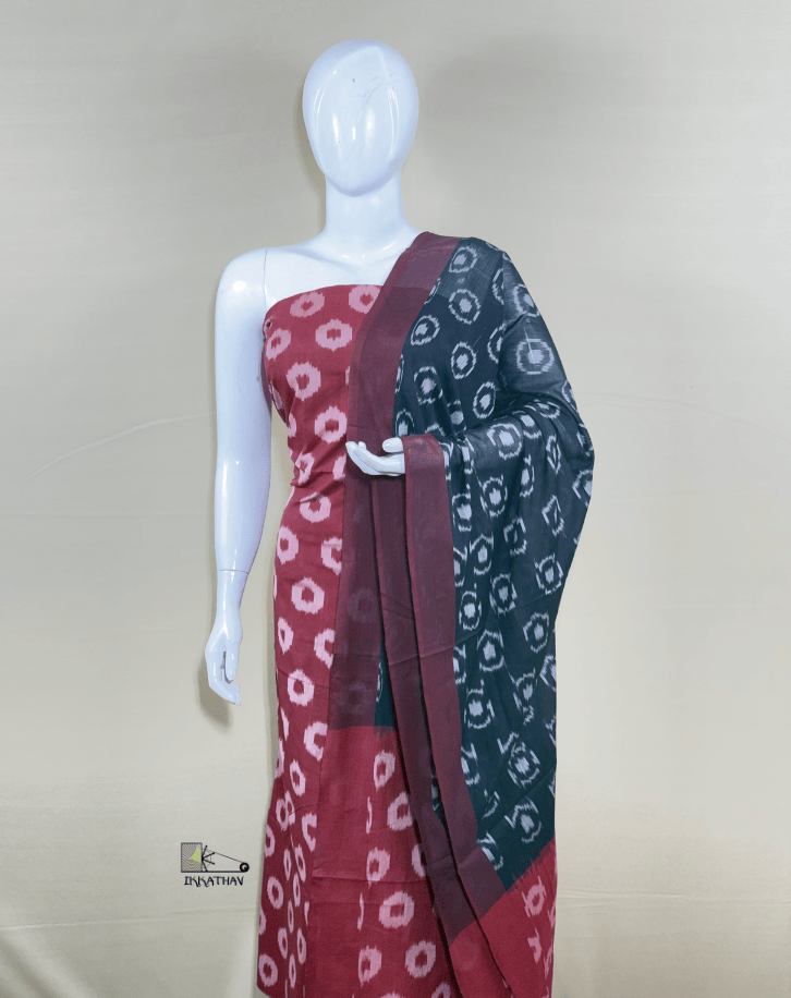 Maroon Black 3-Piece Suit Set