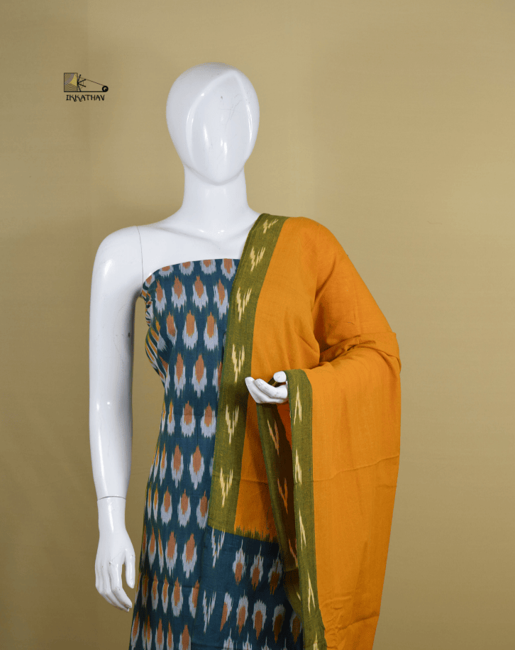 Teal Green & Mustard 3-Piece Suit Set