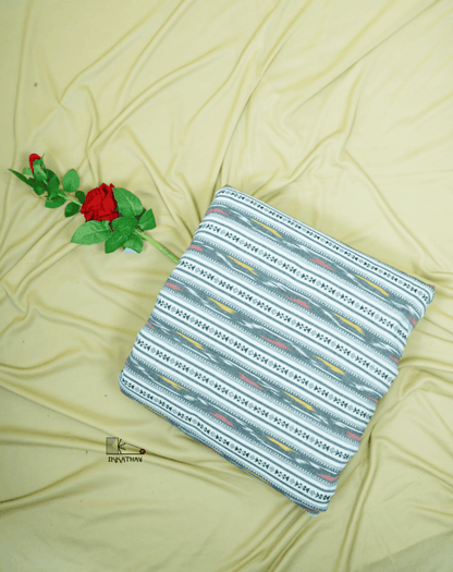 White Multi Ikkat Stripe