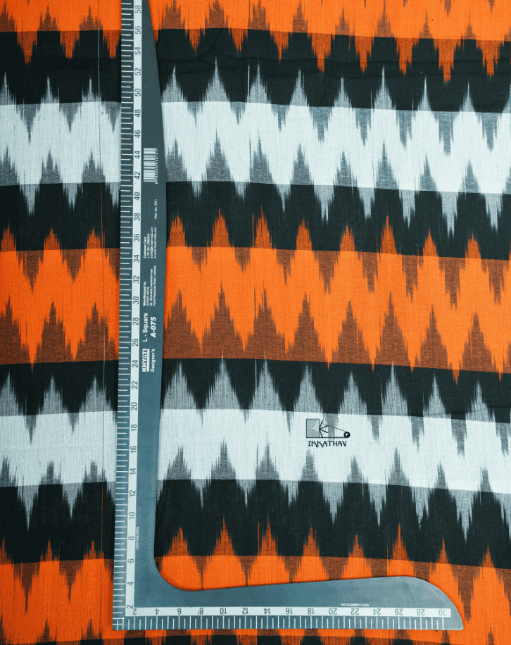 Orange Black White Zigzag