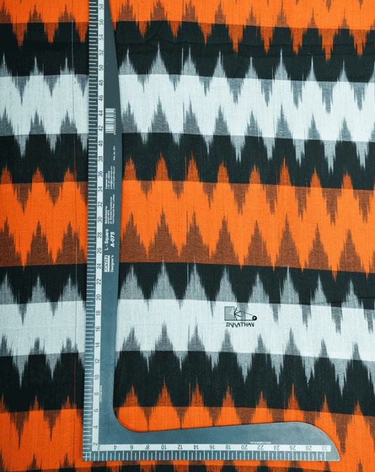 Orange Black White Zigzag