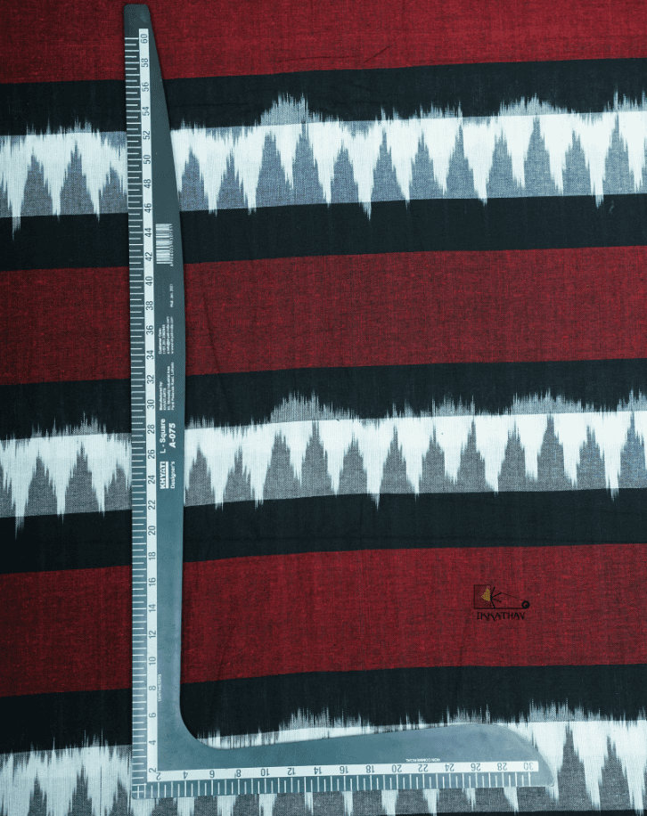 Maroon Black White Stripes