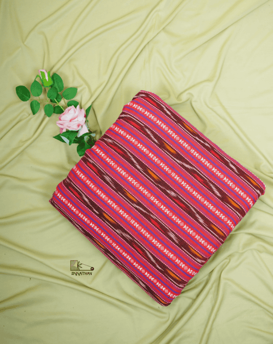 Crimson Pink Ikkat Stripe