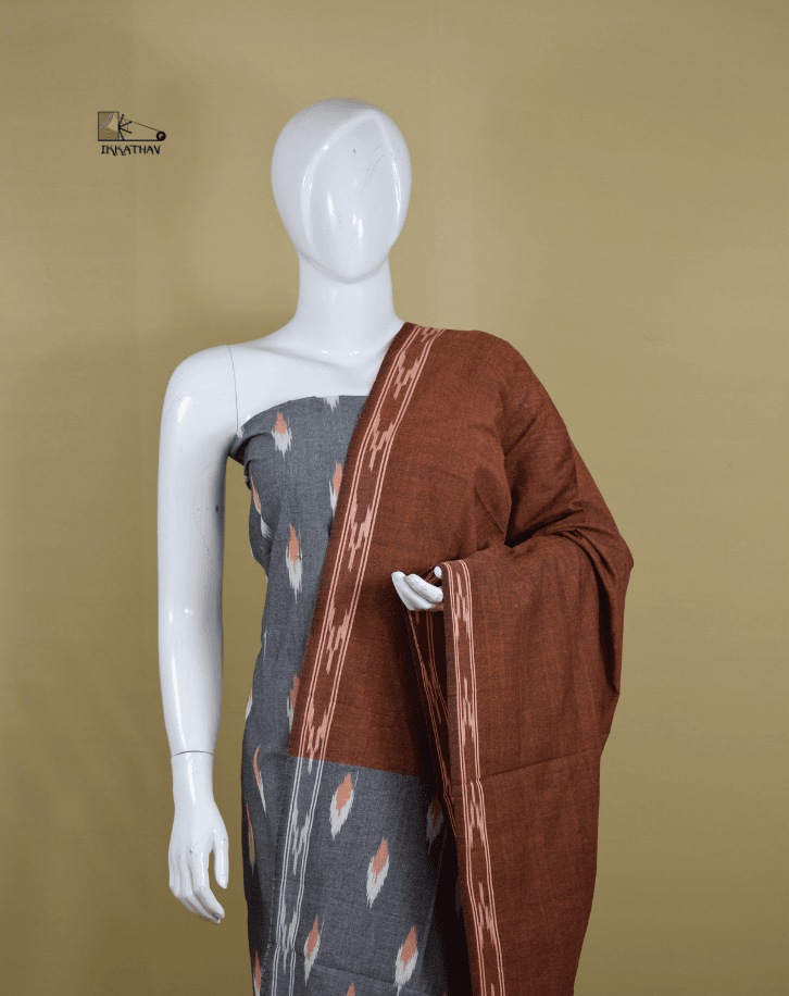 Grey & Brown 3-Piece Suit Set