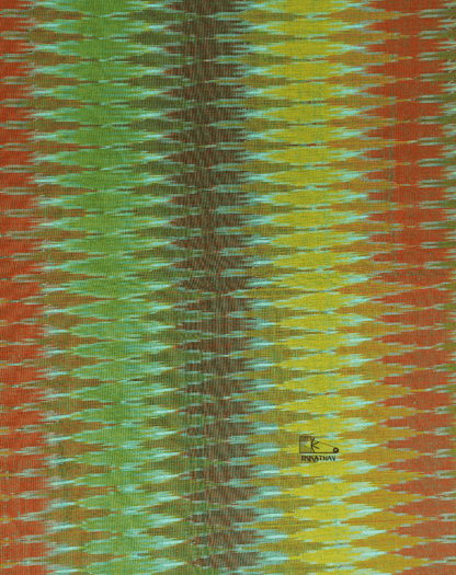 Olive Green Multi Color Zigzag