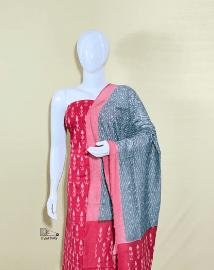 Red Grey 3-Piece Suit Set