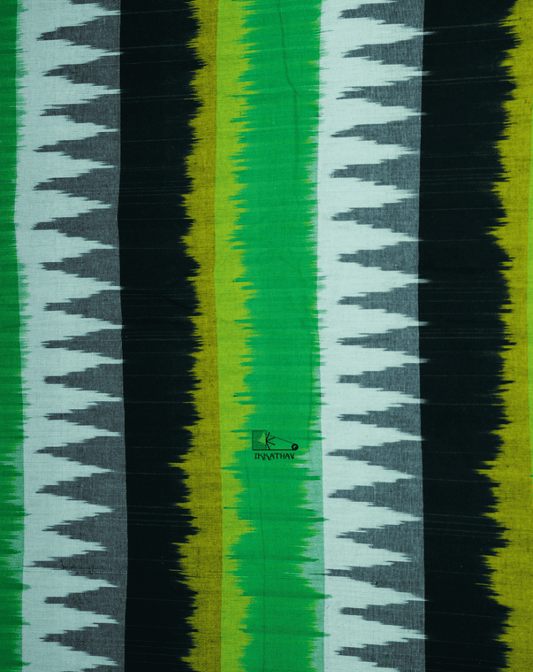 Green Black White Zigzag