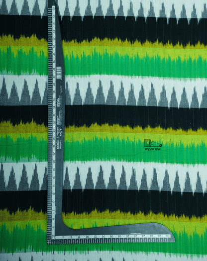 Green Black White Zigzag