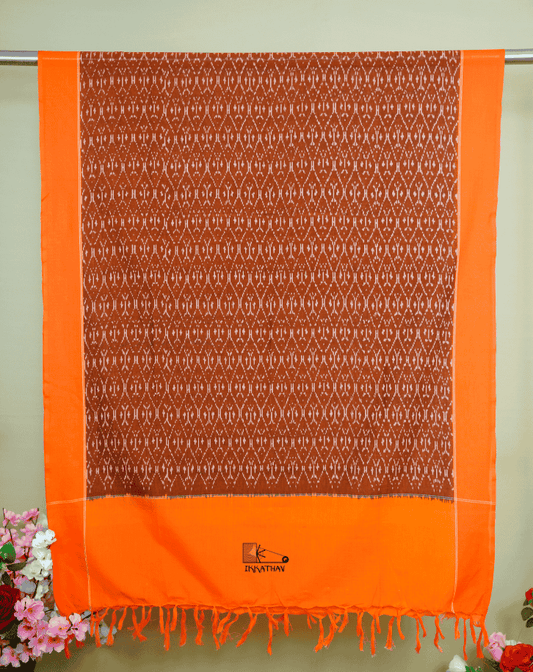Orange Border Ikat