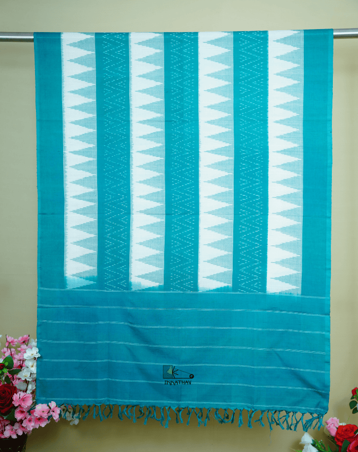 Teal Triangle Dupatta