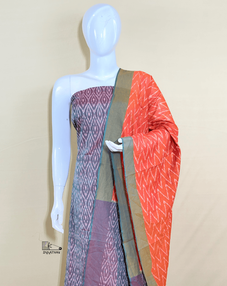 Green Shade Orange 3-Piece Suit Set