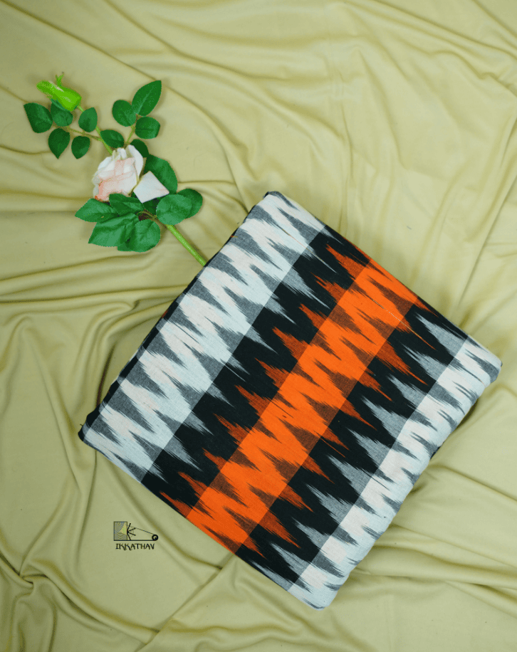 Orange Black White Zigzag