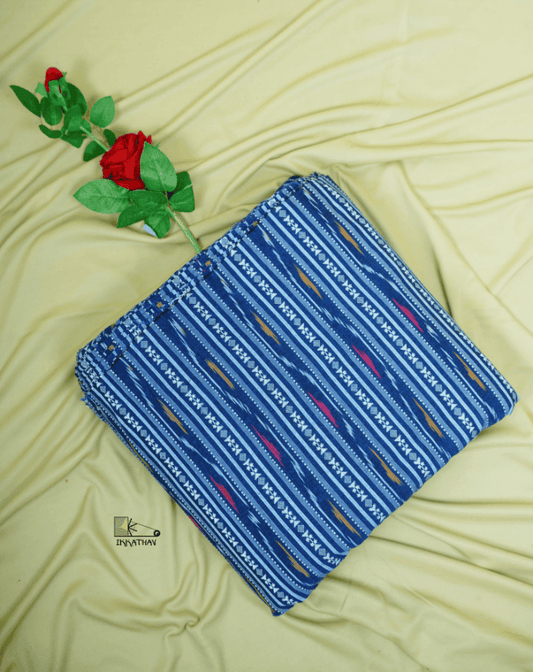 Indigo Blue Ikkat Stripe