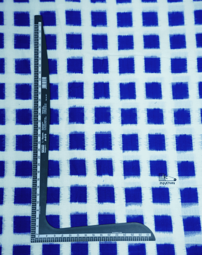 White Blue Checks