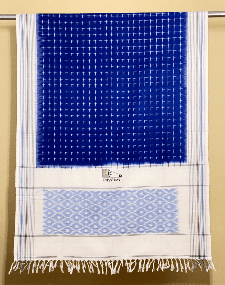Navy Dot Dupatta