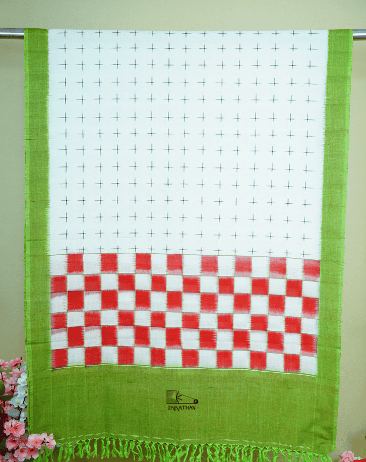 Green Check Dupatta