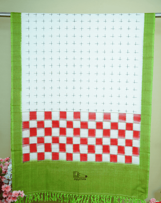 Green Check Dupatta