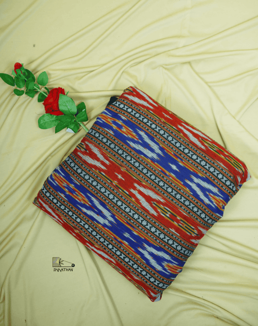 Rust Blue Ikkat Stripe