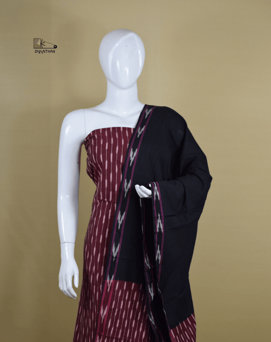 Maroon Black 3-Piece Suit Set
