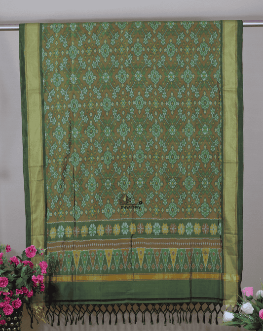 Olive Green Silk Dupatta